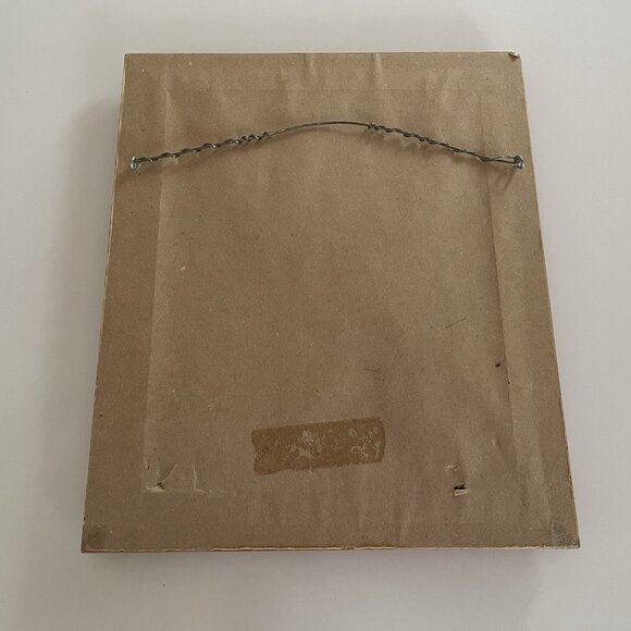 Vintage Framed Print On Silk Inspired By Pompeo Massani Good News - Picture 9 of 12